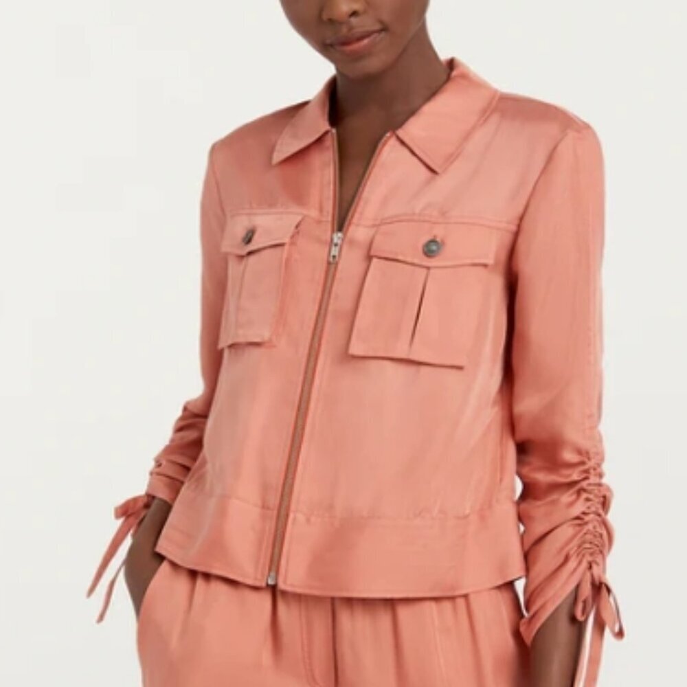 Cinq à Sept Dale Cupro Jacket – Apricot – Size 4 – NWOT - Picture 2 of 10